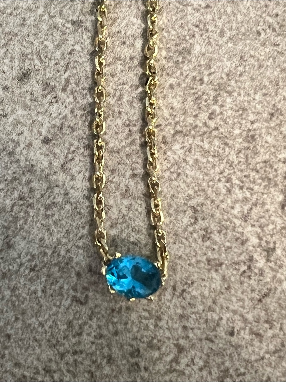 Kendra Scott Gold-Tone Necklace with Blue Oval Stone Pendant